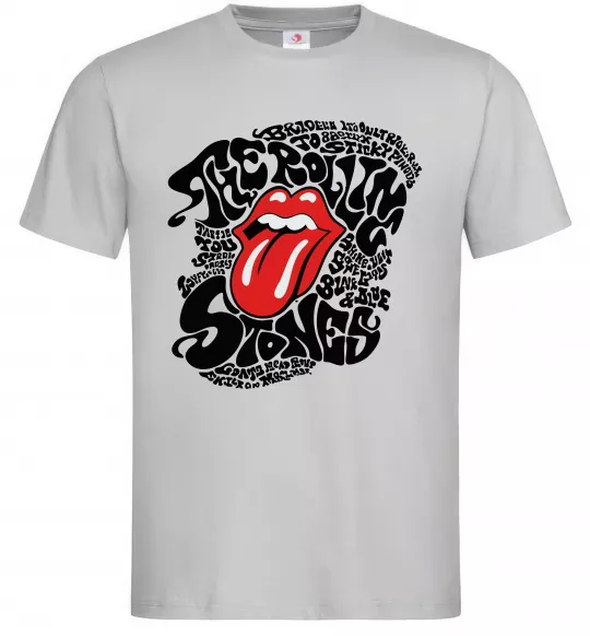 Мужская футболка The Rolling Stones song Серый фото