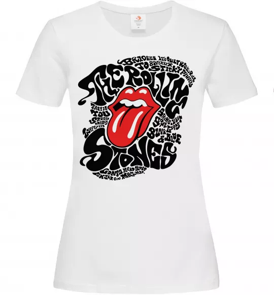 Жіноча футболка The Rolling Stones song Білий фото