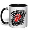 Чашка з кольоровою ручкою The Rolling Stones song Чорний фото