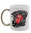 Чашка з кольоровою ручкою The Rolling Stones song Золото фото