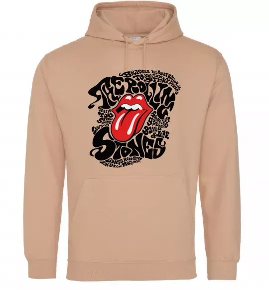 Мужская толстовка (худи) The Rolling Stones song Песочный фото