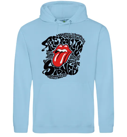 Женская толстовка (худи) The Rolling Stones song Голубой фото