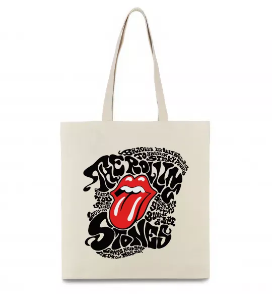 Еко-сумка The Rolling Stones song Бежевий фото