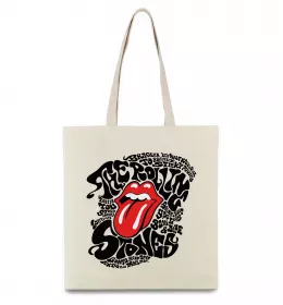 Эко-сумка The Rolling Stones song Бежевый фото
