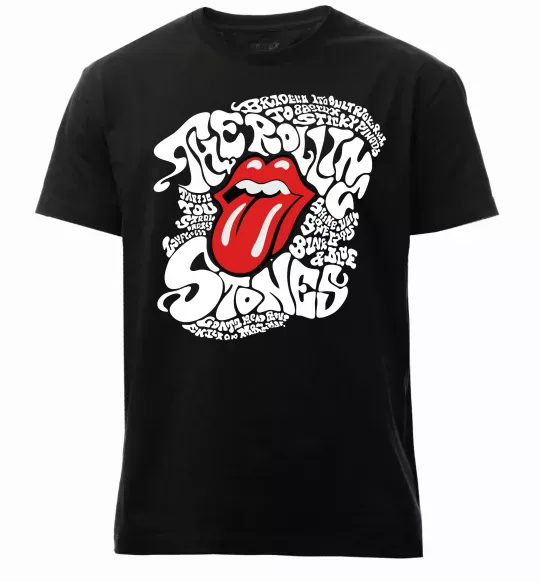 Мужская премиум футболка The Rolling Stones song Черный фото