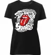 Женская премиум футболка The Rolling Stones song Черный фото