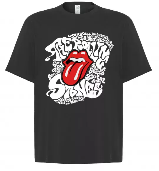 Футболка Оверсайз The Rolling Stones song Черный фото
