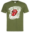 Мужская футболка The Rolling Stones song Оливковый фото
