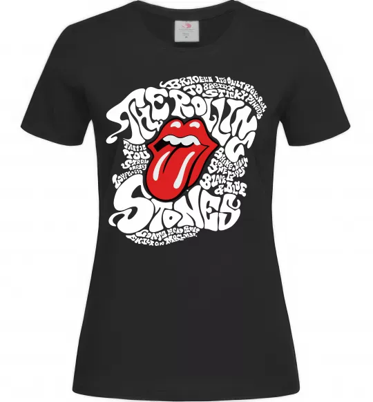 Жіноча футболка The Rolling Stones song Чорний фото