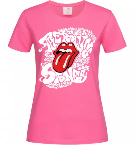 Жіноча футболка The Rolling Stones song Яскраво-рожевий фото