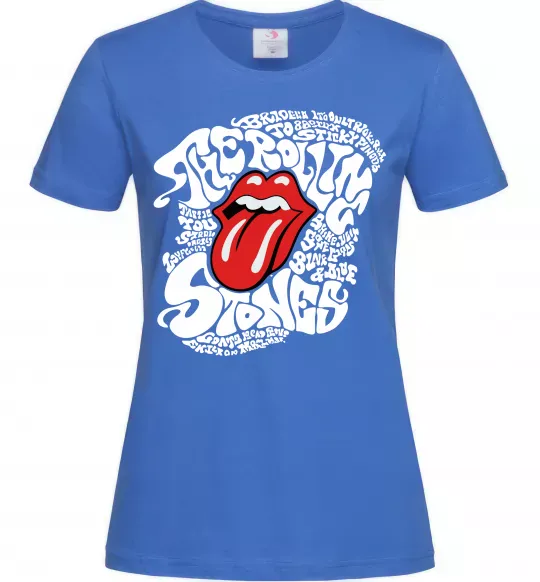 Жіноча футболка The Rolling Stones song Яскраво-синій фото