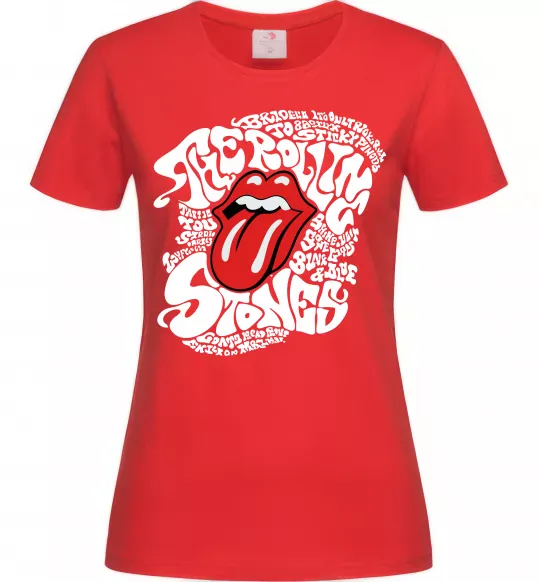 Жіноча футболка The Rolling Stones song Червоний фото