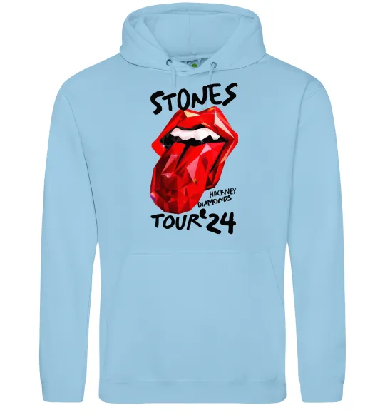 Чоловіча толстовка (худі) Stones tour 24 Блакитний фото