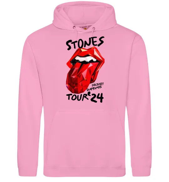 Женская толстовка (худи) Stones tour 24 Розовый фото