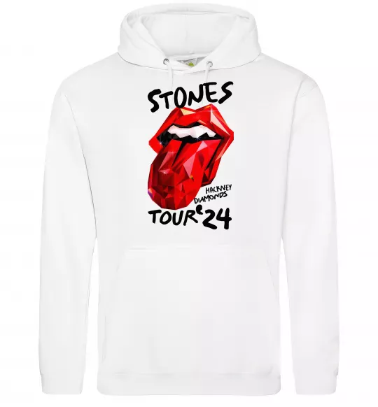 Женская толстовка (худи) Stones tour 24 Белый фото