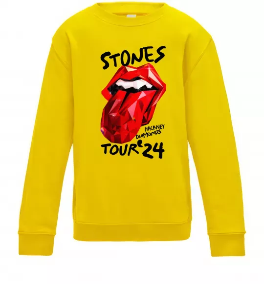 Дитячий світшот Stones tour 24 Сонячно жовтий фото