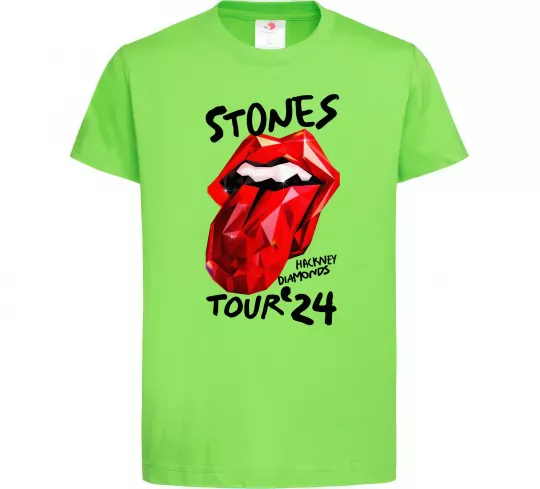 Дитяча футболка Stones tour 24 Лаймовий фото