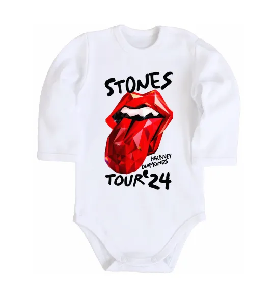 Детский боди Stones tour 24 Белый фото