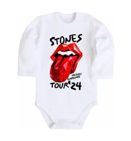 Дитячий бодік Stones tour 24 Білий фото