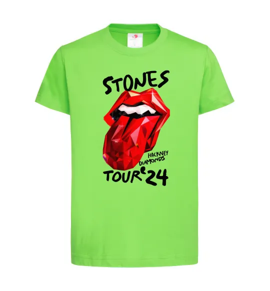 Дитяча футболка Stones tour 24 Лаймовий фото