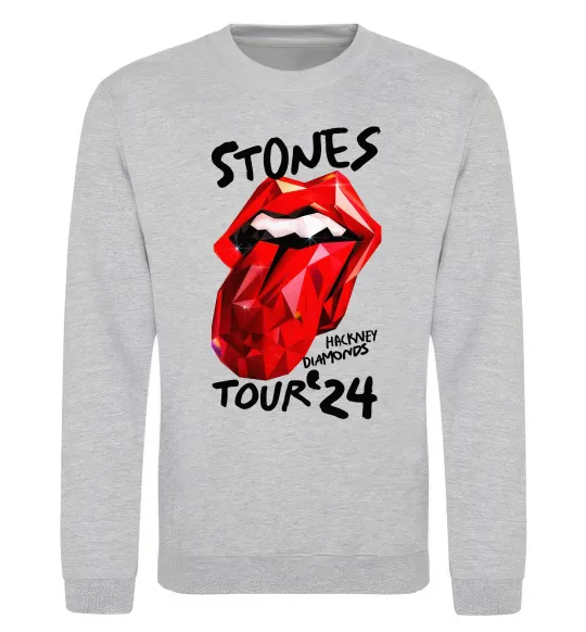 Світшот Stones tour 24 Сірий меланж фото