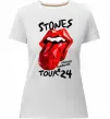 Жіноча преміум футболка Stones tour 24 Білий фото
