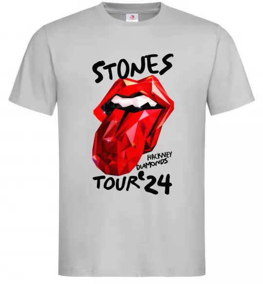 Мужская футболка Stones tour 24 Серый фото