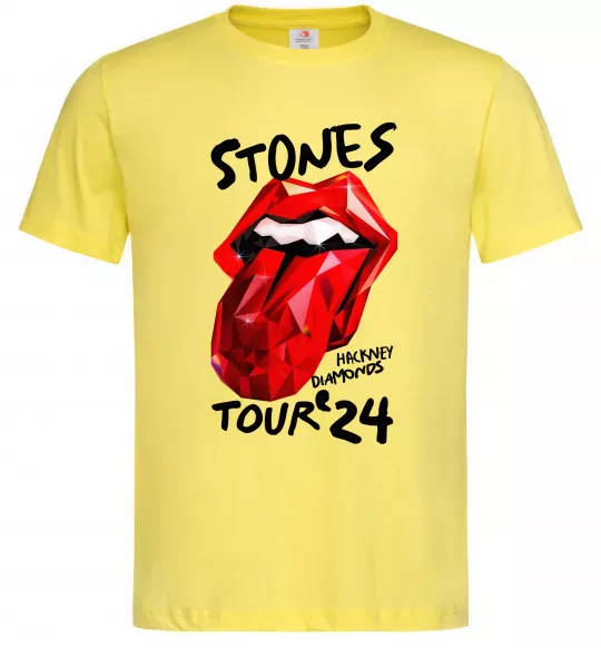 Мужская футболка Stones tour 24 Лимонный фото