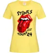 Женская футболка Stones tour 24 Лимонный фото
