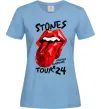 Женская футболка Stones tour 24 Голубой фото