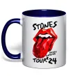 Чашка с цветной ручкой Stones tour 24 Глубокий темно-синий фото