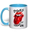Чашка с цветной ручкой Stones tour 24 Голубой фото