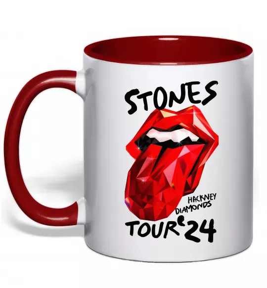 Чашка с цветной ручкой Stones tour 24 Красный фото