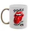 Чашка с цветной ручкой Stones tour 24 Золото фото