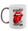 Чашка с цветной ручкой Stones tour 24 Серебро фото