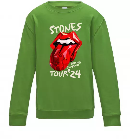 Дитячий світшот Stones tour 24 Лаймовий фото