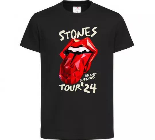 Дитяча футболка Stones tour 24 Чорний фото
