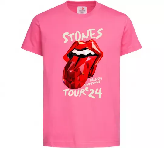 Дитяча футболка Stones tour 24 Яскраво-рожевий фото