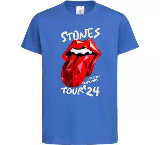 Дитяча футболка Stones tour 24 Яскраво-синій фото