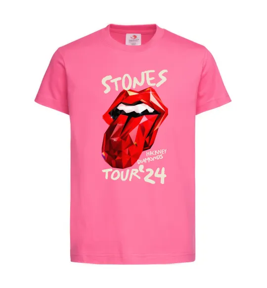 Дитяча футболка Stones tour 24 Яскраво-рожевий фото