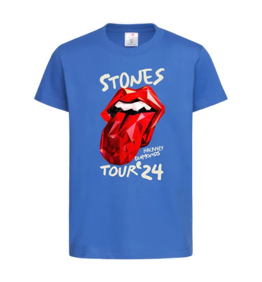 Дитяча футболка Stones tour 24 Яскраво-синій фото