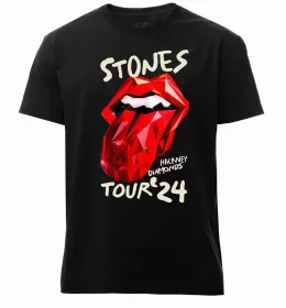 Мужская премиум футболка The Rolling Stones Черный фото