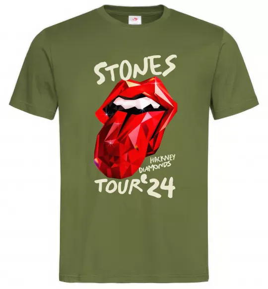 Мужская футболка Stones tour 24 Оливковый фото