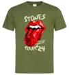 Мужская футболка Stones tour 24 Оливковый фото