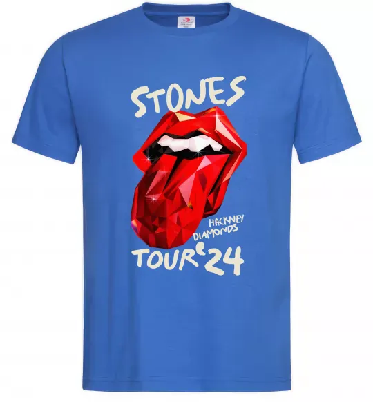 Мужская футболка Stones tour 24 Ярко-синий фото
