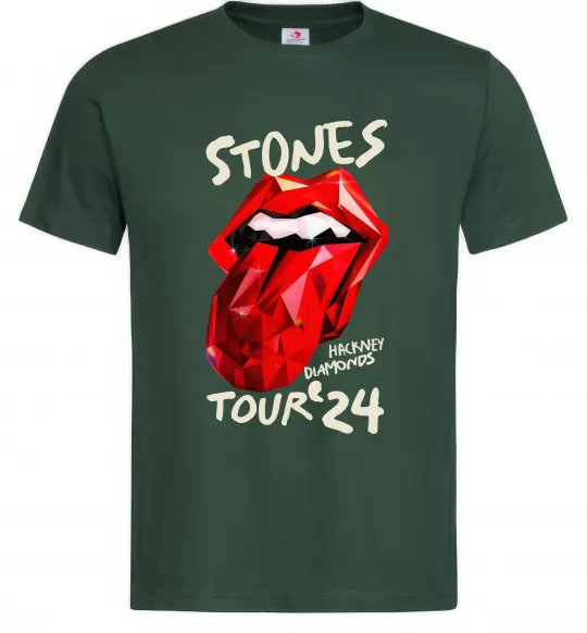 Мужская футболка Stones tour 24 Темно-зеленый фото