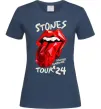 Женская футболка Stones tour 24 Темно-синий фото