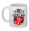 Чашка керамическая The Rolling Stones retro Белый фото