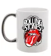 Чашка с цветной ручкой The Rolling Stones retro Серебро фото