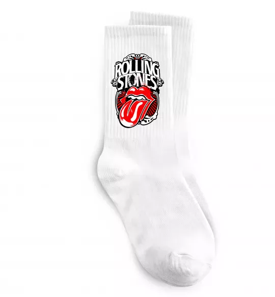 Носки The Rolling Stones retro Белый фото